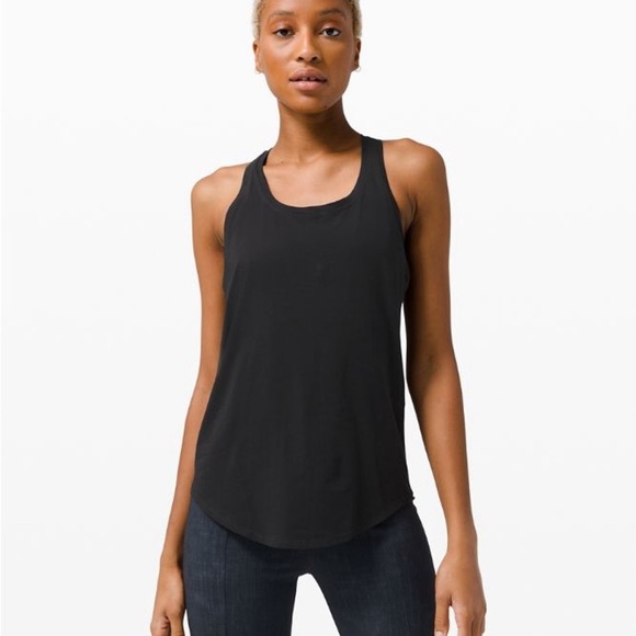 Lululemon Love Pleated Tank Top Black ~10 Racerback Relaxed Fit Yoga Loungewear - Picture 3 of 12